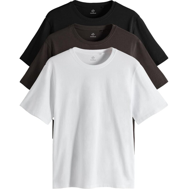 The Set Tričko čokoládová / čierna / biela 65660317