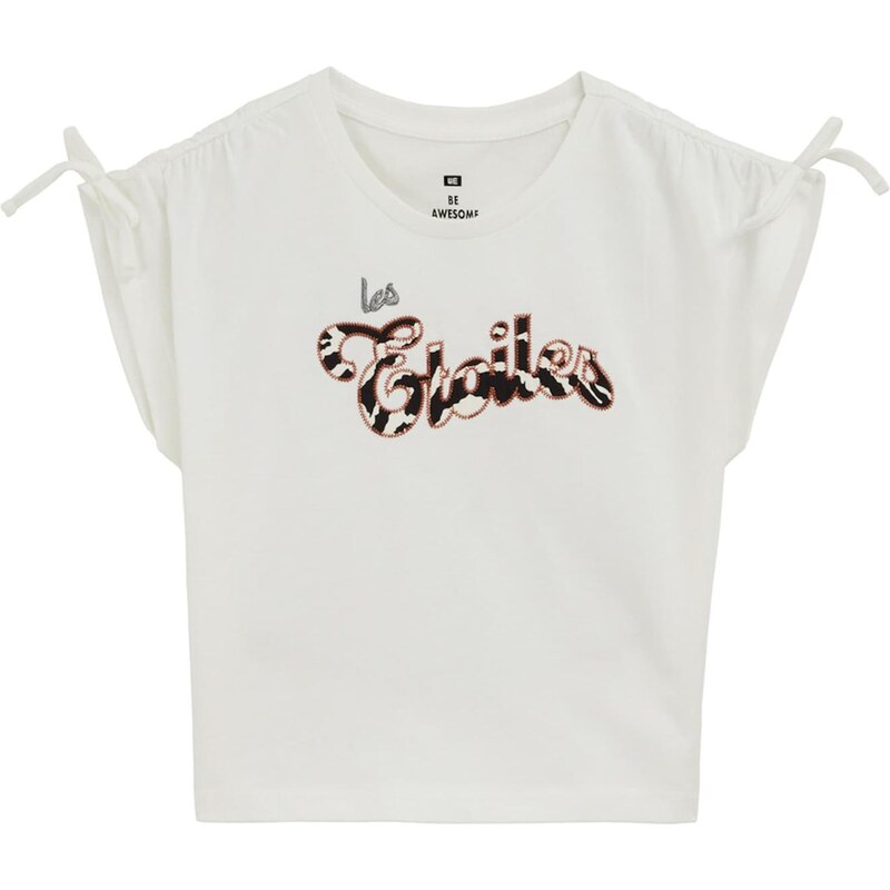 WE Fashion Tričko hnedá / čierna / biela 65657984