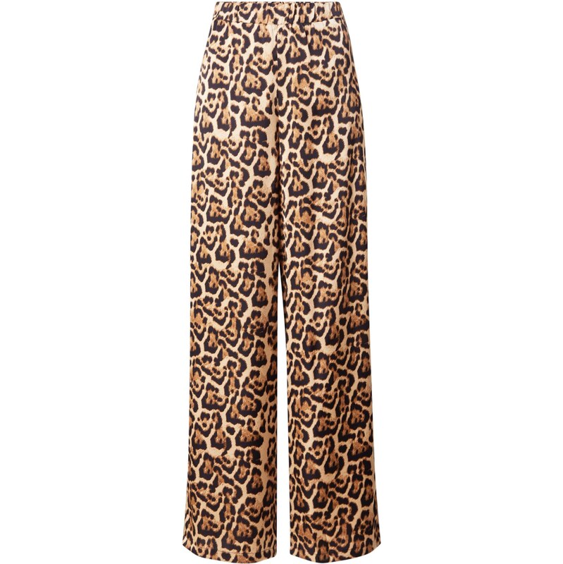 VILA Nohavice VILEA koňaková / kapučíno / čierna 65889368