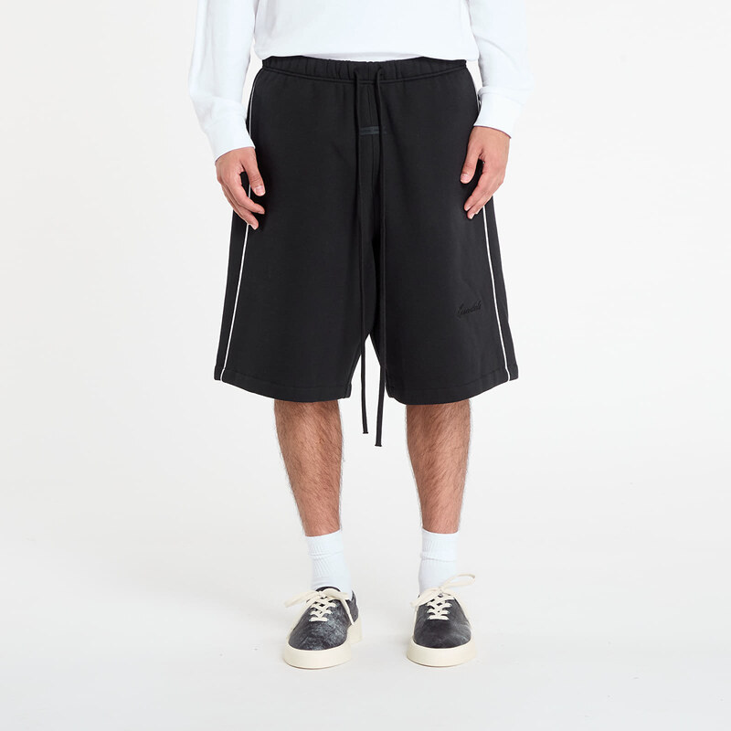 Šortky Fear of God Essentials Relaxed Sweatshort With Piping Jet Black 65134948