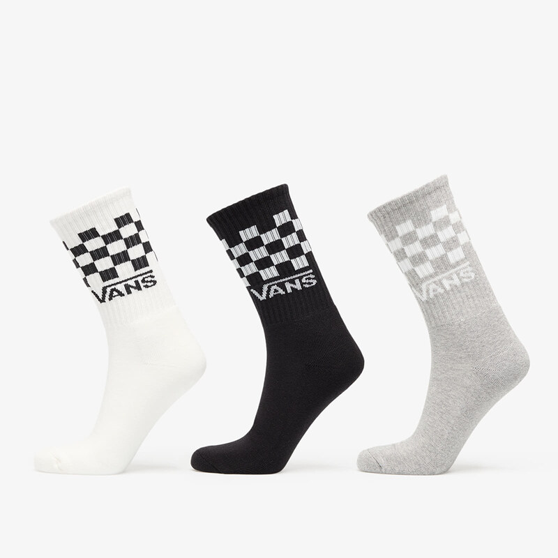 Ponožky Vans Classic Check Crew 3-Pack White/ Black/ Grey XL 65135159