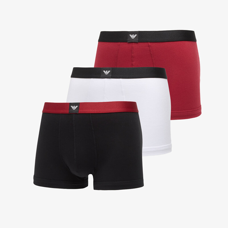 Boxerky EA7 Emporio Armani Bottom Trunk 3-Pack Rhubarb/ Black/ White S 65135008