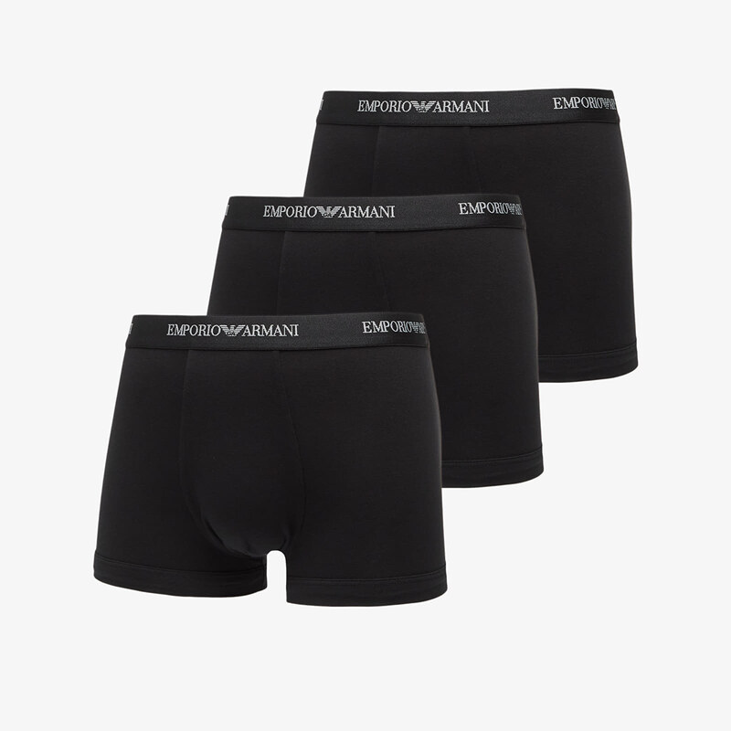 Boxerky EA7 Emporio Armani Bottom Trunk 3-Pack Black/ Black/ Black XL 65135009