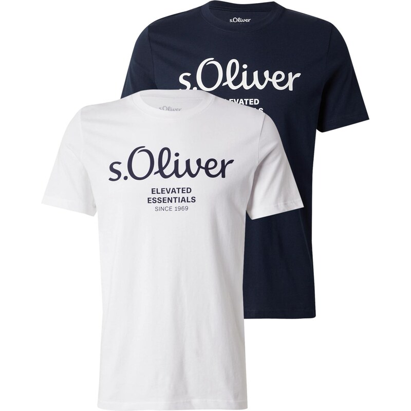 s.Oliver Tričko námornícka modrá / biela 65135867