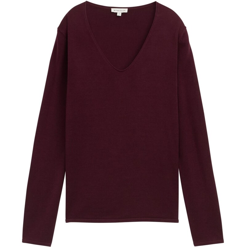 TOM TAILOR Sveter vínovo červená 65559075