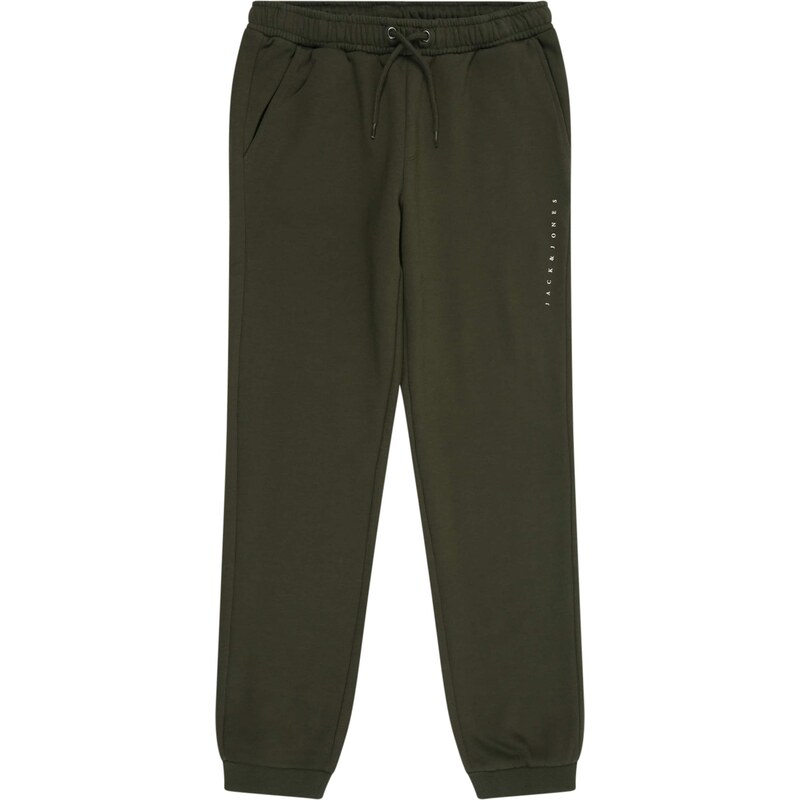 Jack & Jones Junior Nohavice JPSTGORDON JJESTAR jedľová / biela 65394737