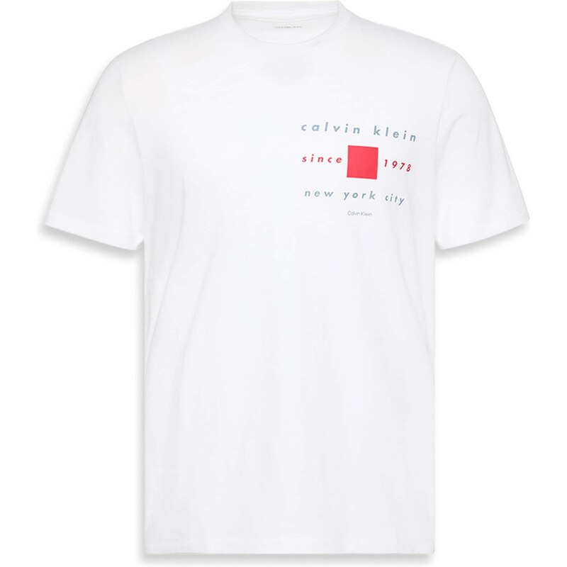 Calvin Klein Tričko svetlomodrá / červená / biela 65135957