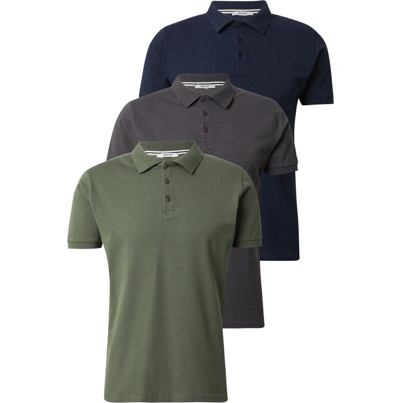 ABOUT YOU Tričko Robin tmavosivá / kaki / čierna 65136033