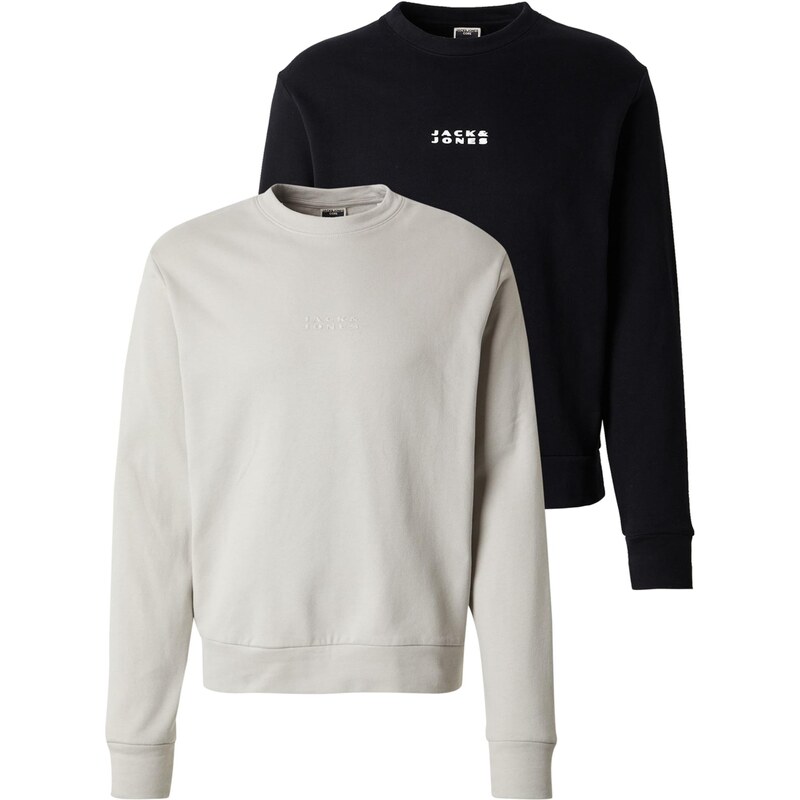 JACK & JONES Mikina JCOSTANCE sivobéžová / čierna / biela 65475234
