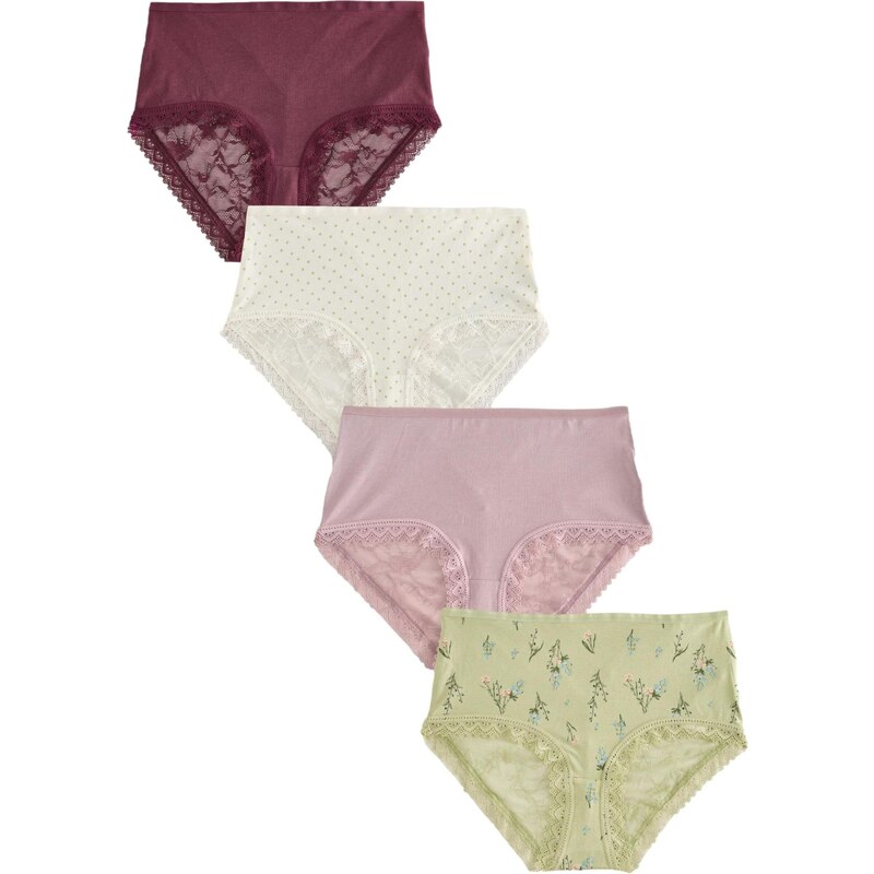 Next Nohavičky svetlozelená / svetlofialová / vínovo červená / 65660384