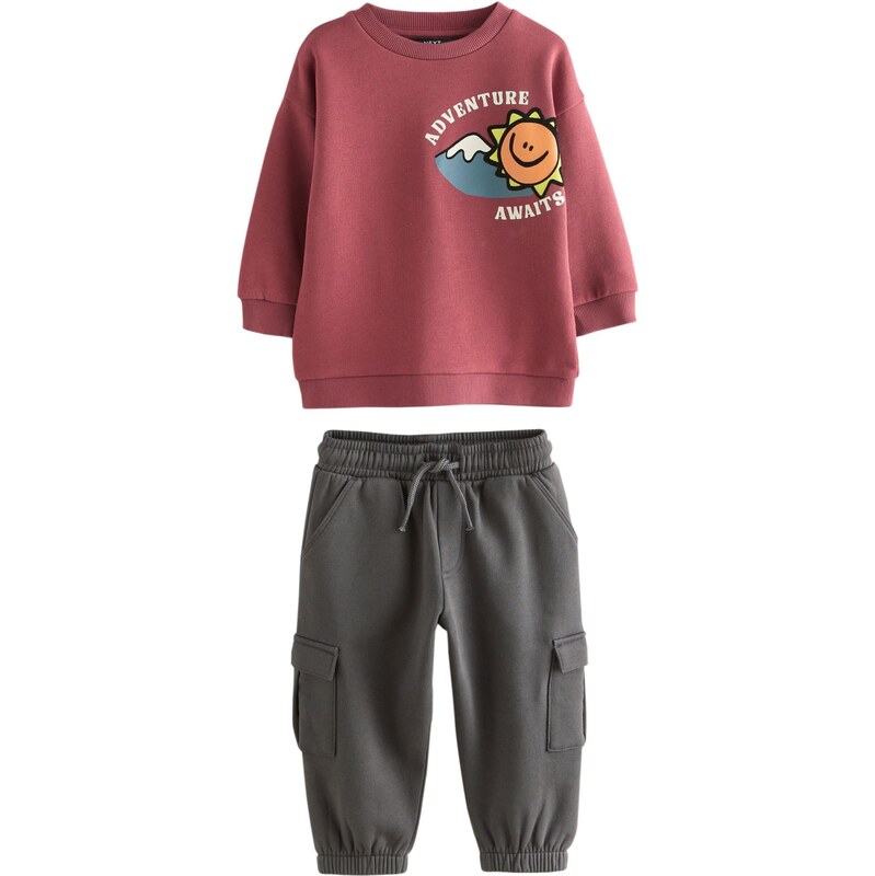 Next Set karí / tmavosivá / burgundská / biela 65658393