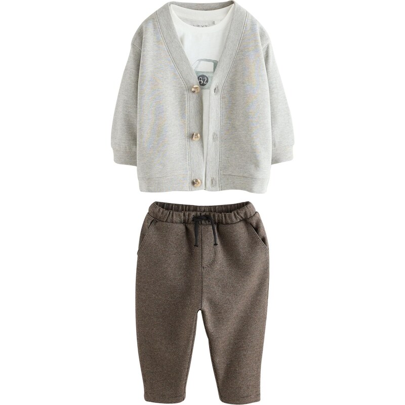 Next Set tmavohnedá / svetlosivá / čierna / biela 65658784