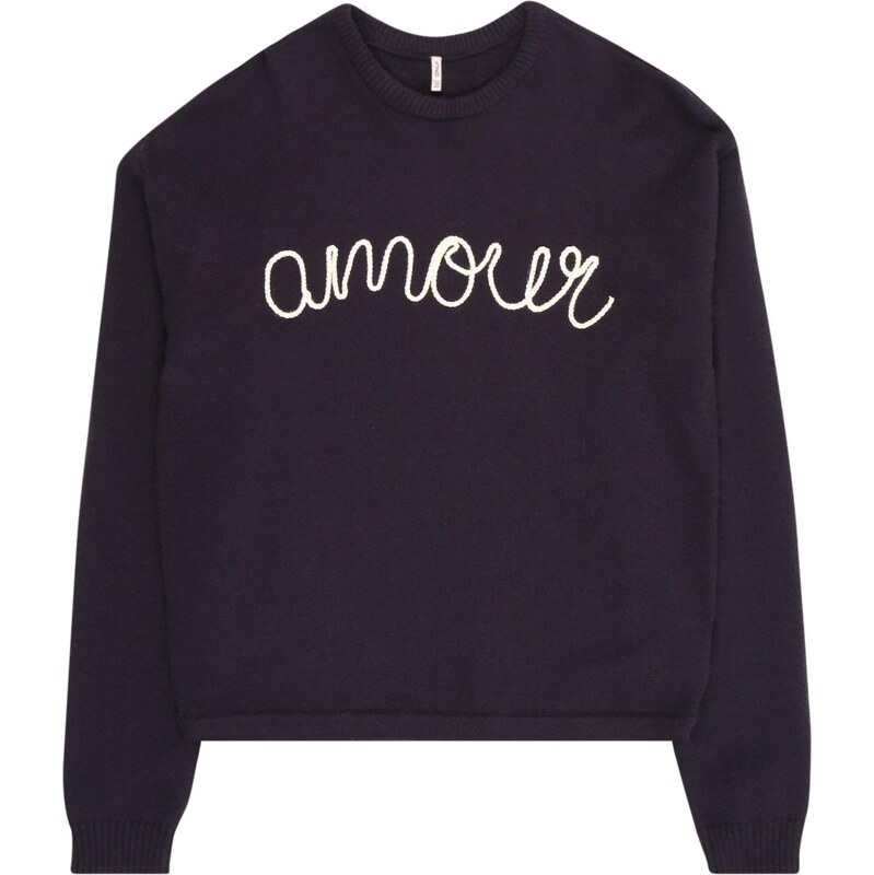 ONLY GIRLS Sveter KOGKatia tmavomodrá / biela 65694912