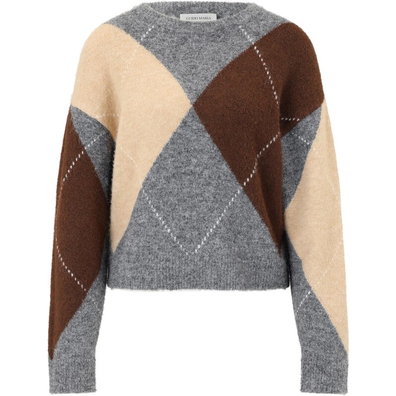 Guido Maria Kretschmer Women Sveter Hedda čokoládová / kapučíno / sivá 65993201