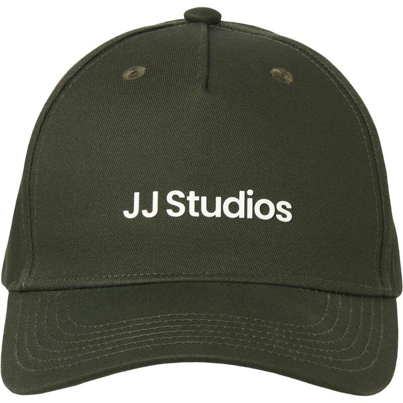 JACK & JONES Čiapka JACBASE tmavozelená / biela 65654436