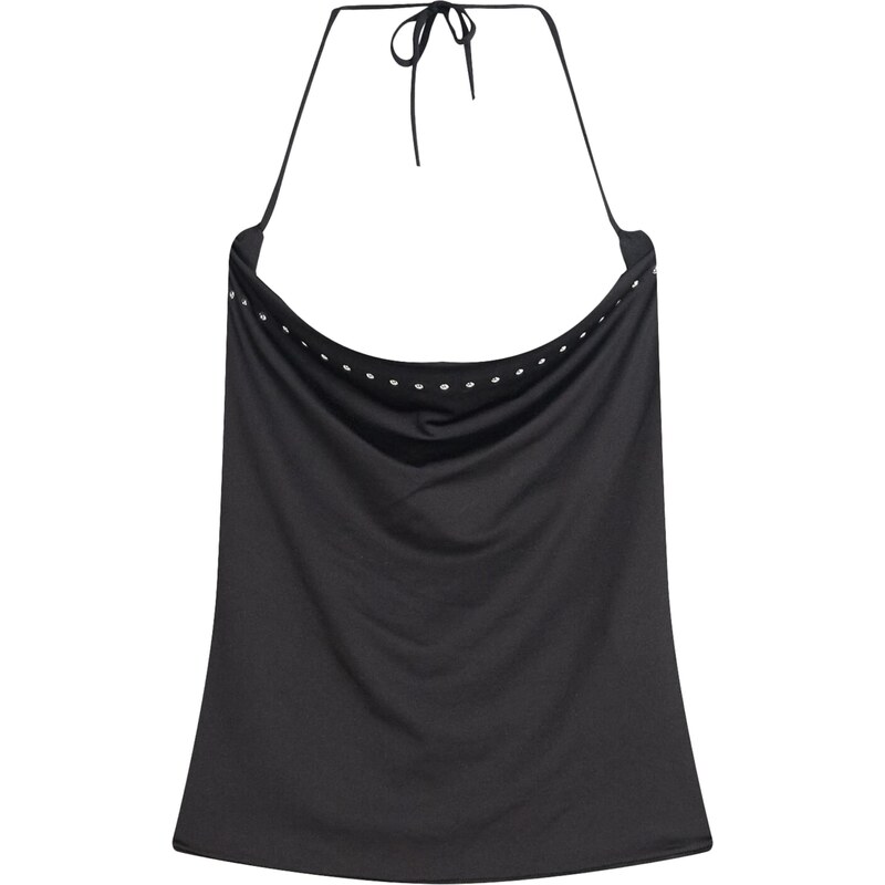 Bershka Top čierna 65886633