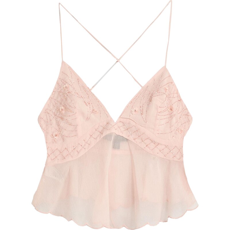 Bershka Top ružová 65886854