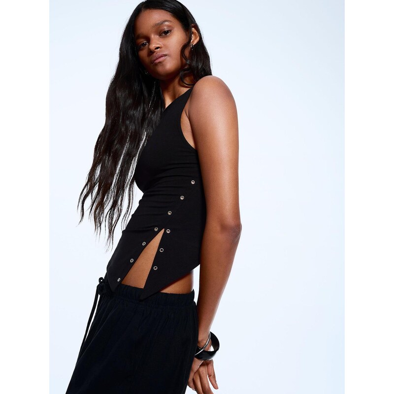 Bershka Top čierna 65887946