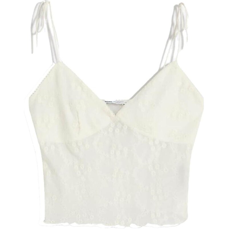 Bershka Top nebielená 65888120