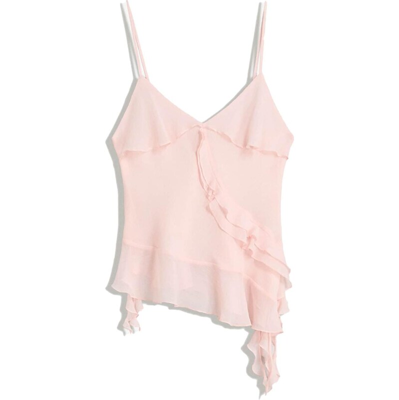 Bershka Top pastelovo ružová 65888241