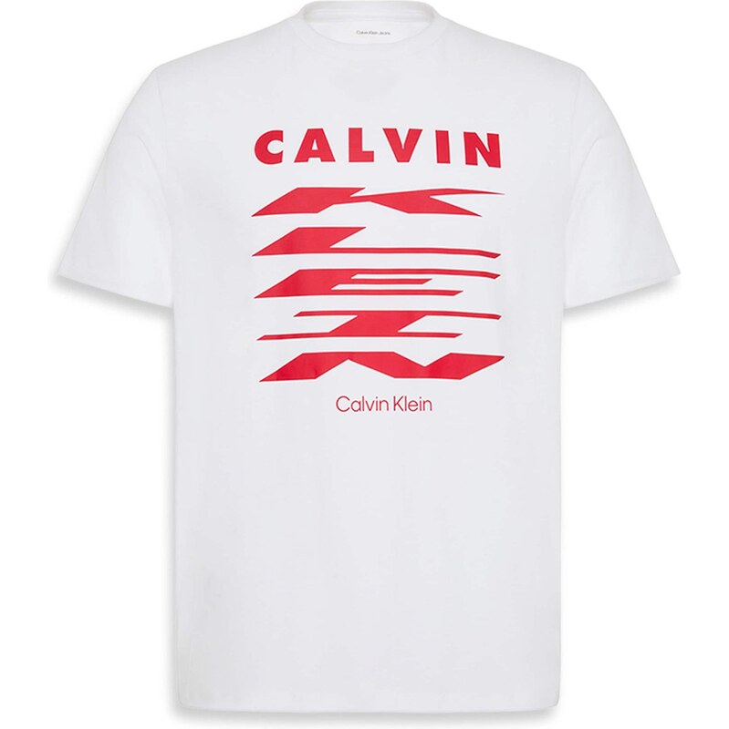 Calvin Klein Jeans Tričko červená / biela 65139047