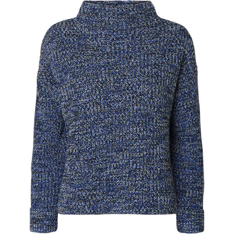 SELECTED Sveter SLFSelma Sus modrá melírovaná / čierna / biela 65190138