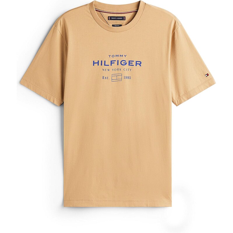 TOMMY HILFIGER Tričko farba ťavej srsti / modrá 65139082