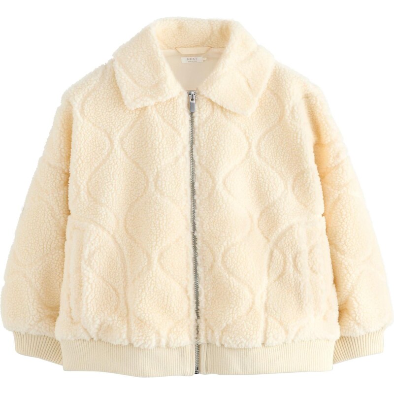 Next Flisová bunda krémová 65175495