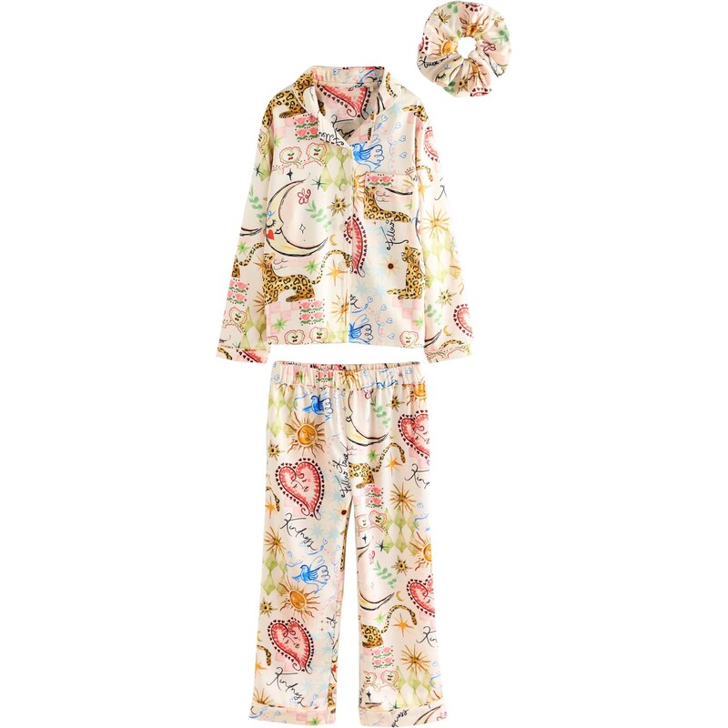 Next Pyžamo nebielená / modrá / kiwi / červená 65887913