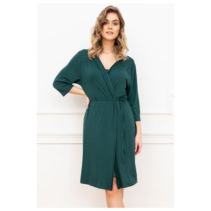 Italian Fashion Luxusný viskózový župan Song zelený 46833142