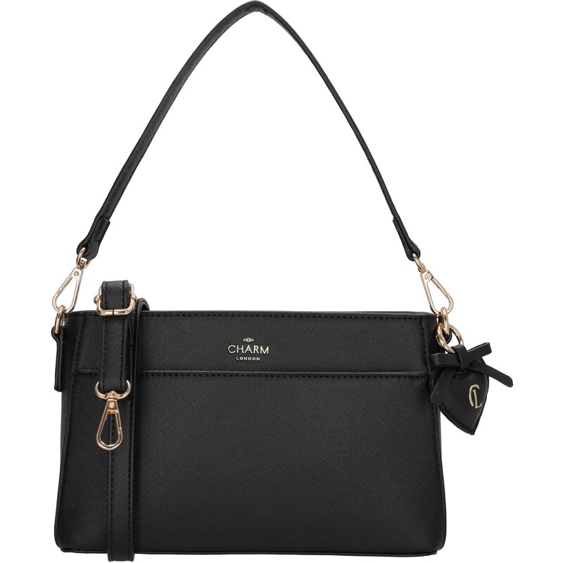 Charm London Čierna elegantná crossbody kabelka Samantha 65143167