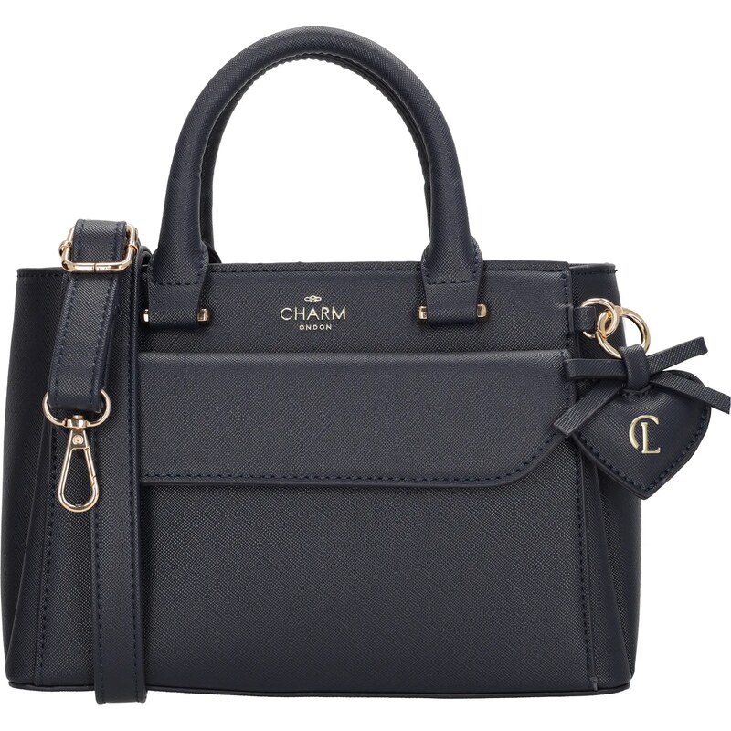 Charm London Tmavomodrá zdobená kabelka na rameno „Mia“ 65143164