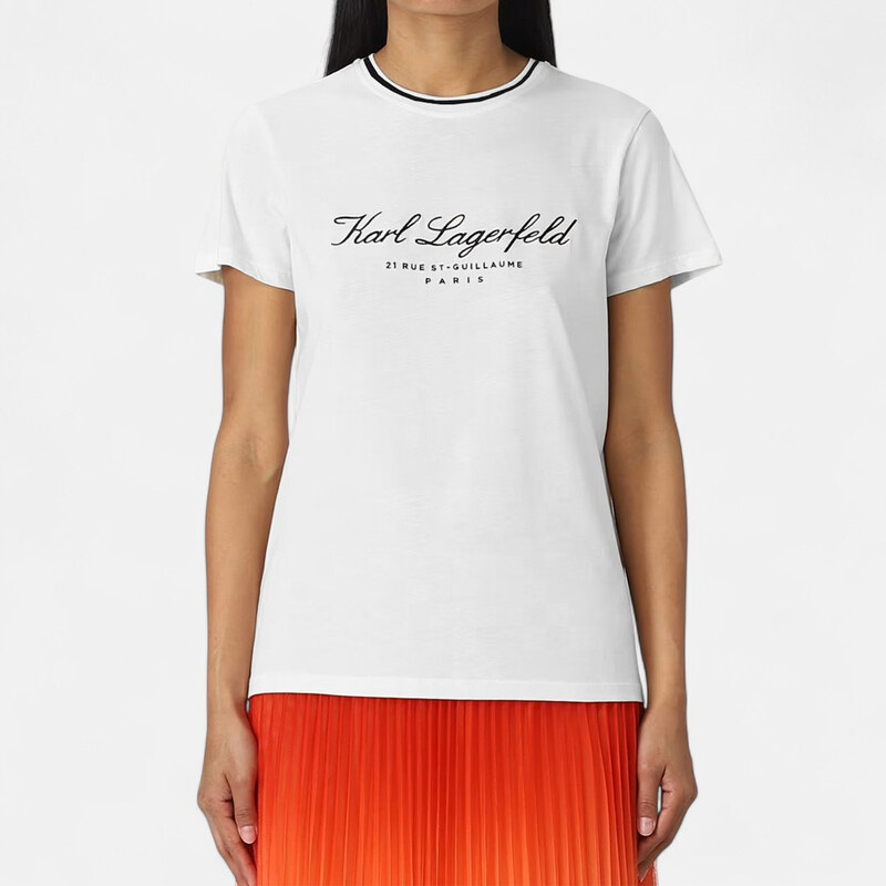 Dámské bílé triko Karl Lagerfeld 56316 65143371