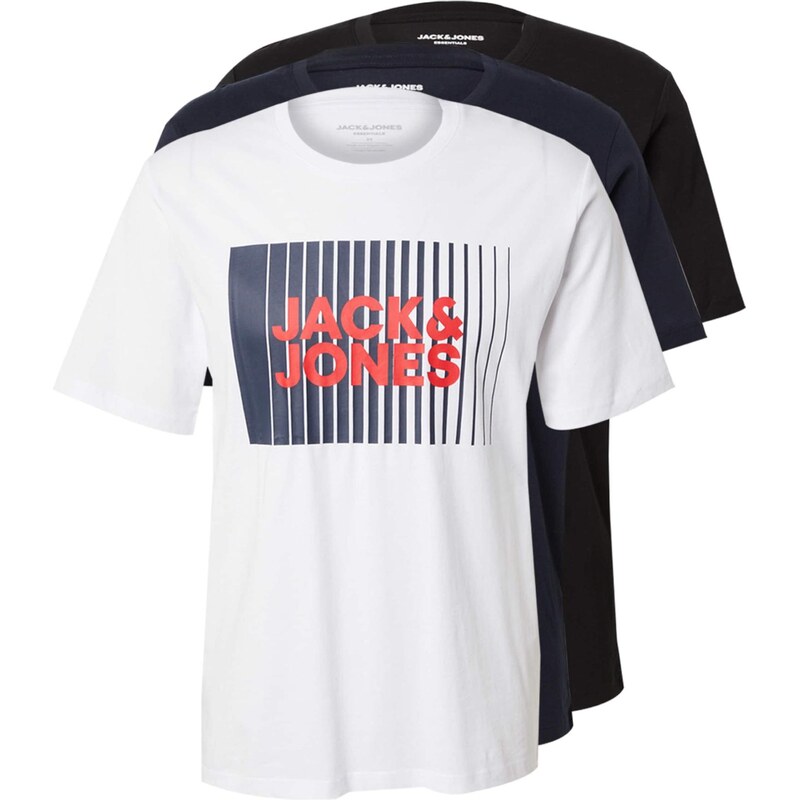JACK & JONES Tričko námornícka modrá / červená / čierna / biela 64991555