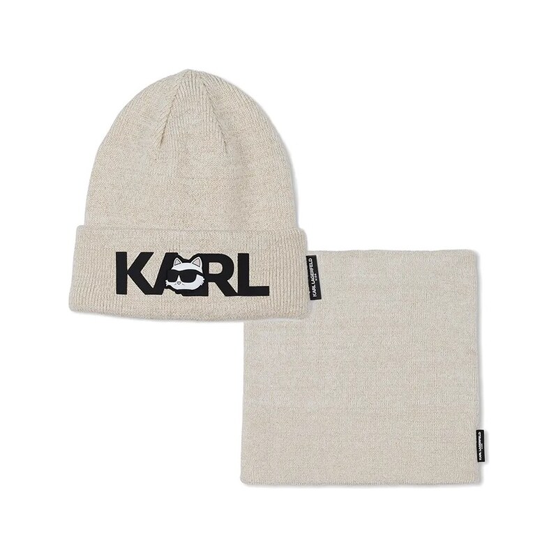 Detská bavlnená čiapka a šál Karl Lagerfeld 65146110