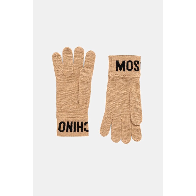 Rukavice s prímesou vlny Moschino 65144309