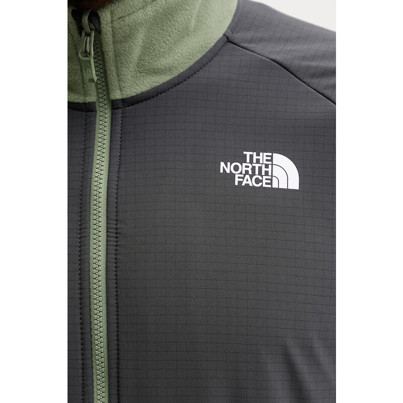 Fleecová mikina The North Face Glacier Heavyweight zelená farba, s potlačou, NF0A89JGDKI1