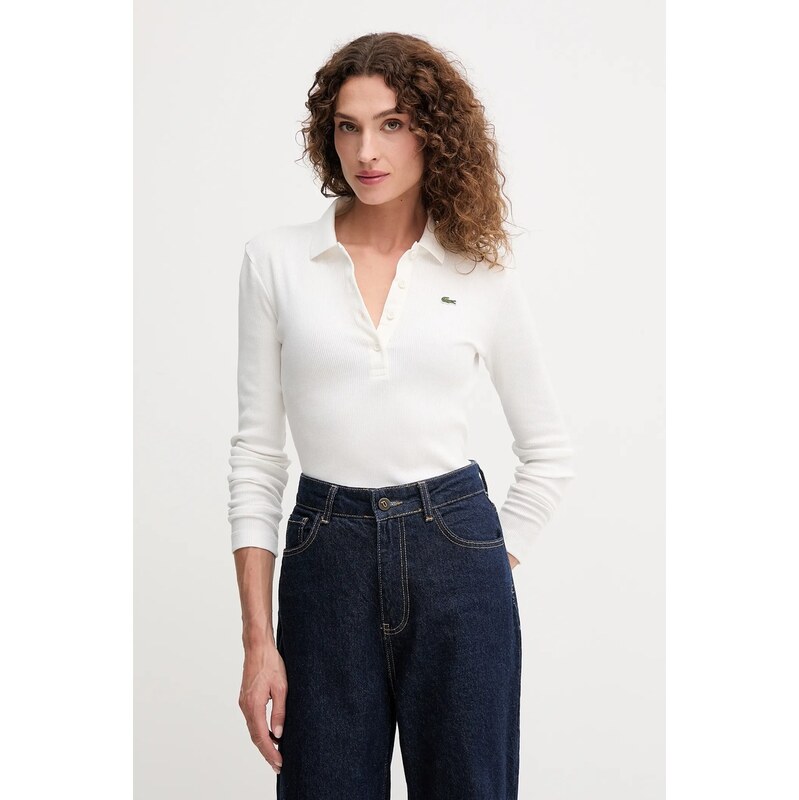 Bavlnené tričko s dlhým rukávom Lacoste 66513950