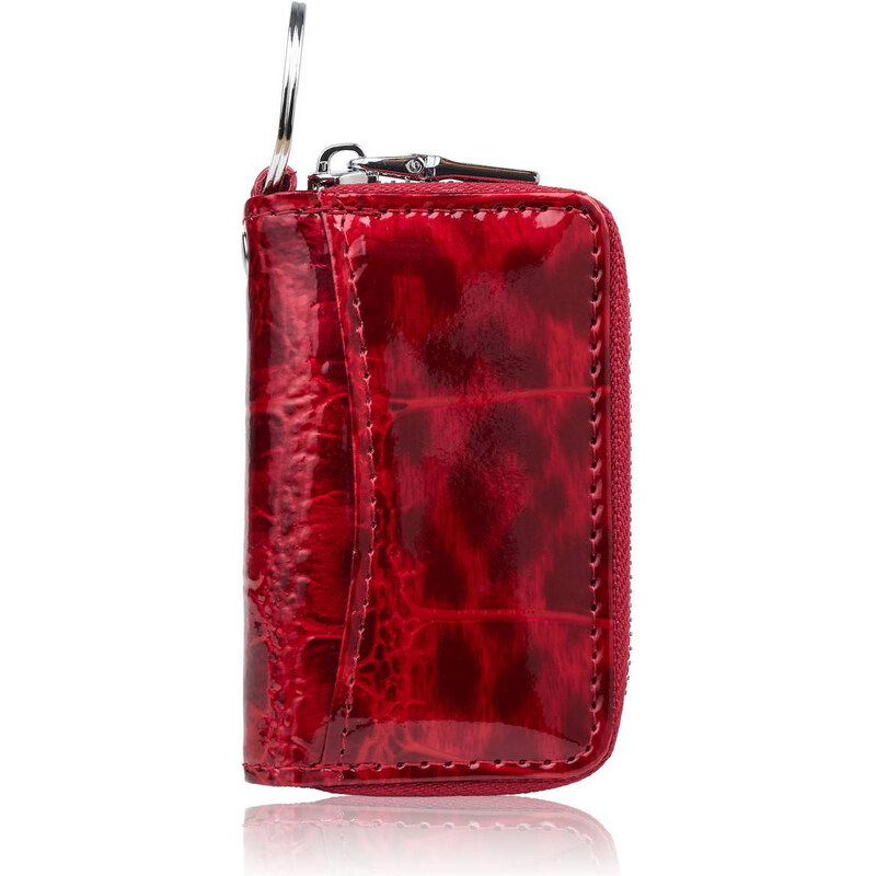 Paolo Peruzzi Kľúčenka z lakovanej kože s motívom | červená SP-22-JRD 65125218