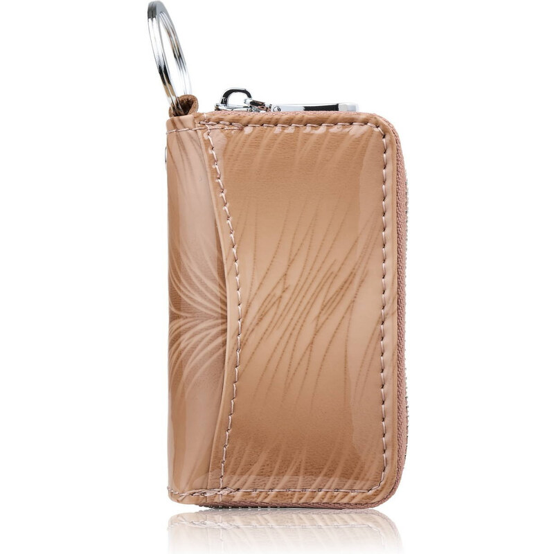 Paolo Peruzzi Kľúčenka z lakovanej kože s motívom | béžová SP-22-RBG 65125223