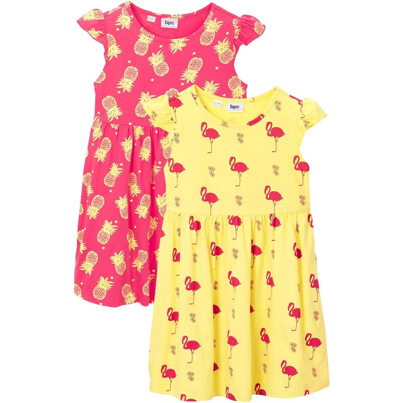 bonprix Džersejové šaty z čistej bio bavlny (2 ks), farba žltá 44733716