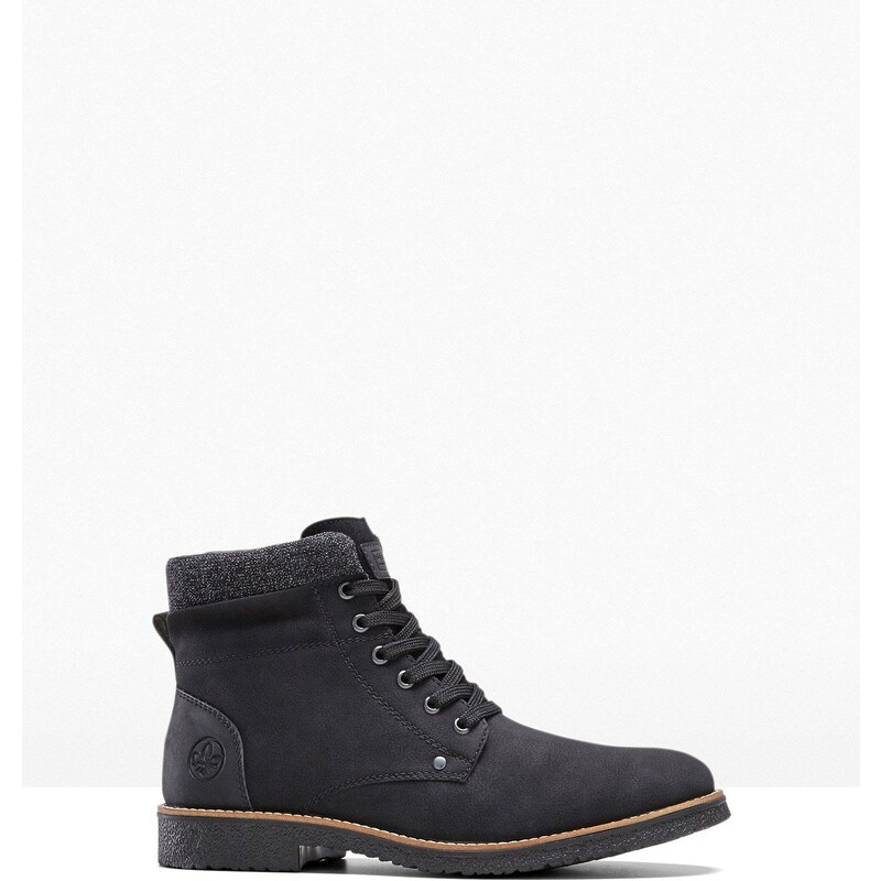 bonprix Šnurovacie čižmy značky Rieker, farba čierna 44791337