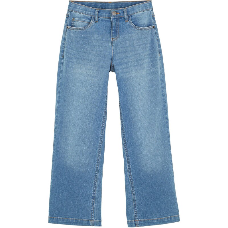 bonprix Džínsy, Wide-Leg, stredná výška pásu, farba modrá 44793865