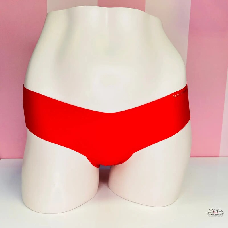 Victorias Secret Luxusné príjemné hladké červené nohavičky s nádychom 65202411
