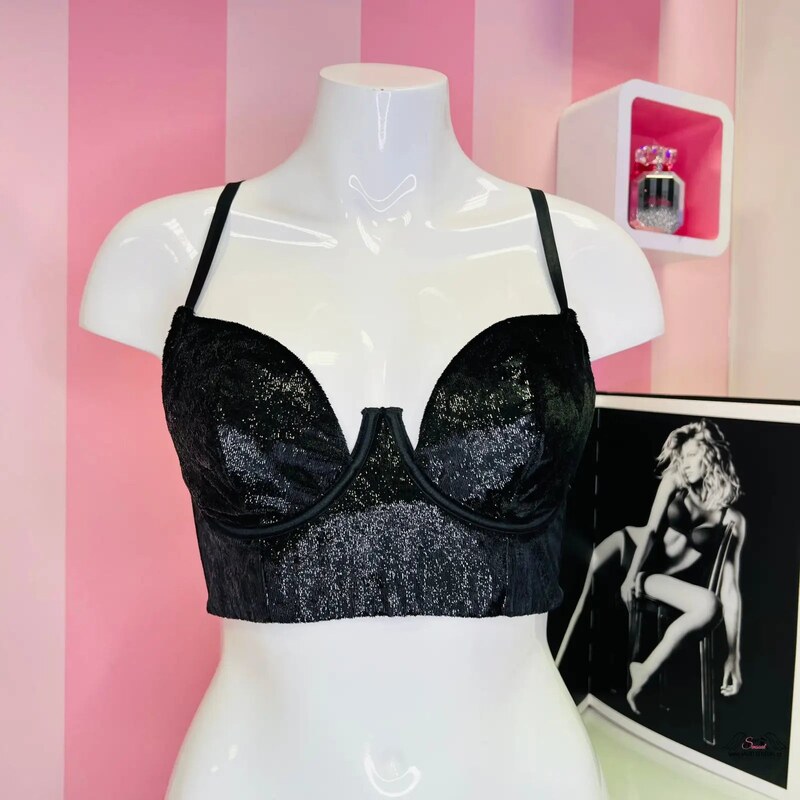 Victorias Secret Veľmi sexy balconet podprsenka v ružovej a čiernej 46575113