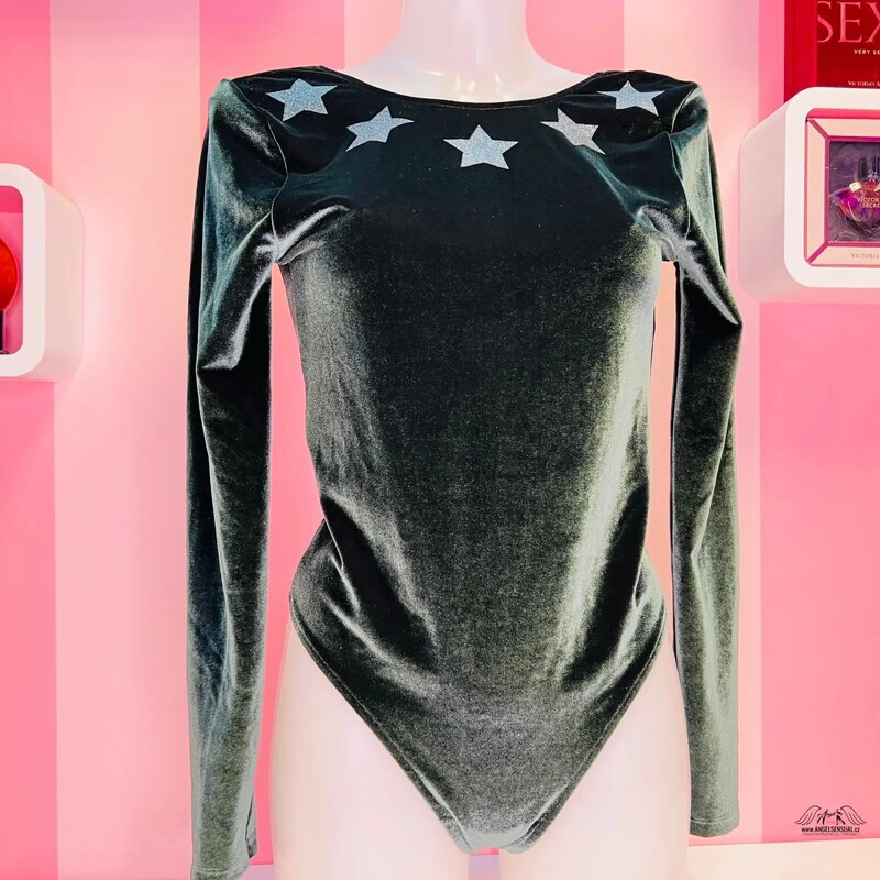 Victorias Secret Zamatový body suit s trblietavými hviezdami pre 46833305