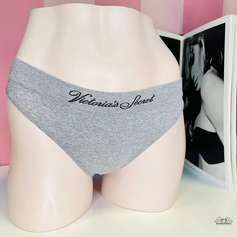 Victorias Secret Štýlové šedé tangá Agent Provocateur s čiernym 65202447