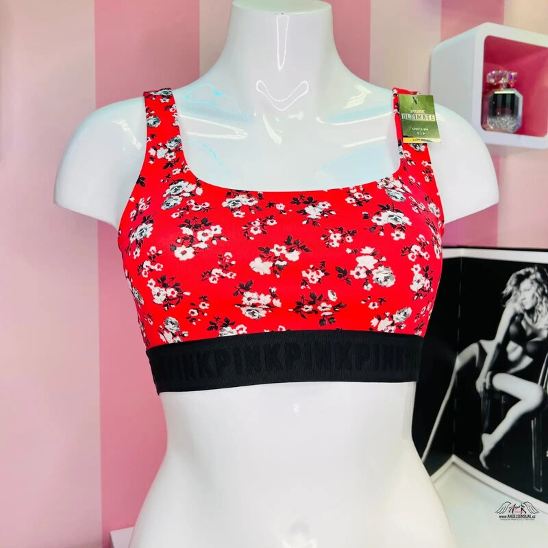 PINK Ditsy Floral Ultimate: Kvetinový športový podprsenka na každý deň 46574998