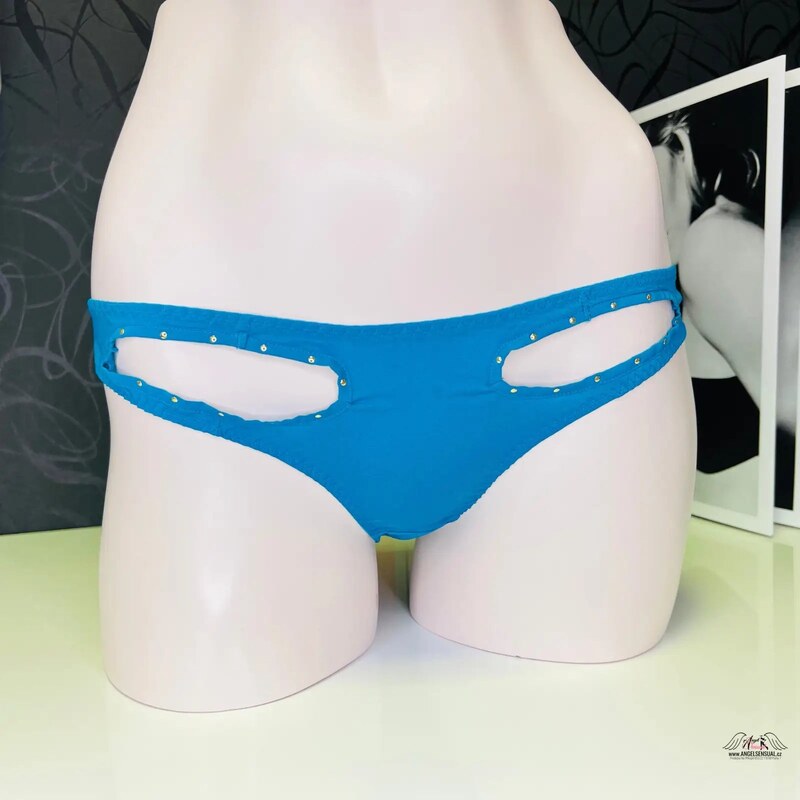 Agent Provocateur Liza Turquoise Blue Stretch Silk Brief 46574658