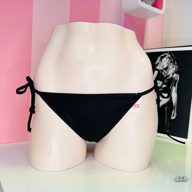 PINK Štýlový spodný diel plaviek so šnúrkami a našitím pre sebadôveru 46574946